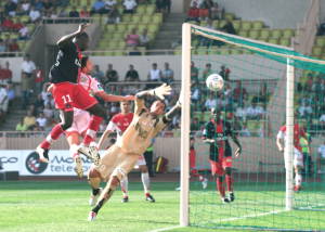 Amara Diané, buteur contre Monaco en 2007