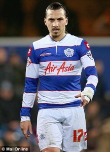 le fantasme des Anglais : Ibrahimovic sous le maillot de QPR (montage : Daily Mail)