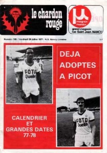 1977-08-03  Nancy-PSG (1äre D1, Le Chardon Rouge N¯109)
