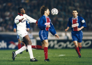 Daniel Bravo, en duel avec Marcel Desailly