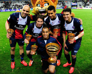 les Brésiliens avec la Coupe de la Ligue