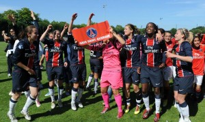 la joie des Parisiennes après la dernière victoire contre Montpellier