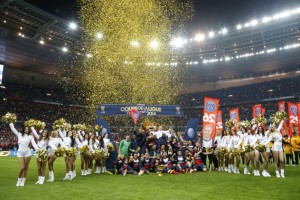 le PSG s'était imposé contre Lyon en finale de la Coupe de la Ligue pour son dernier match au SDF