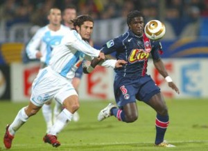 Bernard Mendy, buteur décisif face à Lizarazu