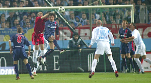 Alonzo à la parade face à l'OM