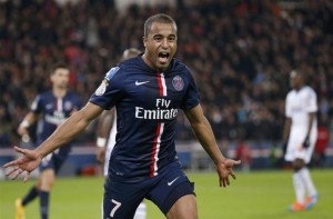 Lucas est devenu dimanche le 22eme joueur du PSG à tripler au Parc en championnat