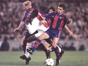 Weah avait lui aussi inscrit un but au Camp Nou, mais le PSG avait résisté au Barca (1-1)