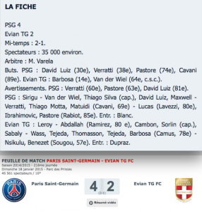 10.000 spectateurs de différence selon la LFP et le Parisien ! du jamais vu au Parc des Princes...