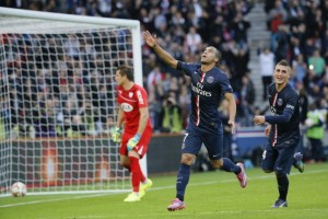 Lucas, buteur lors du dernier match au Parc contre Bordeaux (3-0)