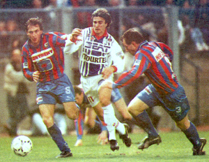 Ginola face à Caen en 1994