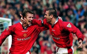 Beckham et Cantona, présents sur la pelouse à Old Trafford lors de la première défaite européenne à domicile pour Man UTD face à Fenerbahce (0-1, le 30/10/1996)