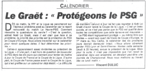 La LFP de Le Graët  qui veut protéger le PSG, la FFF qui s'y oppose...