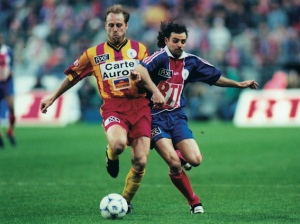 Marco Simone décisif contre Lens en 1998