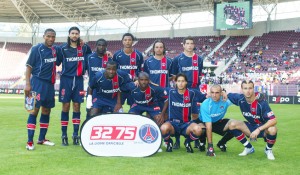 le onze parisien au début du match