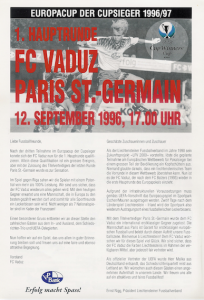 le programme du match