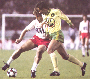 Safet Susic face à Nantes en 1985-1986