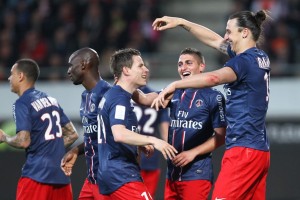 la joie de Gameiro, double buteur à Lorient en 2013