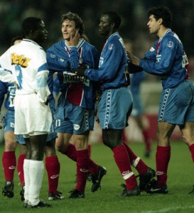 la joie des Parisiens contre Bastia dans les années 1990
