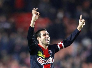 la joie de Pauleta près son but contre Montpellier