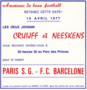 l'affiche du match