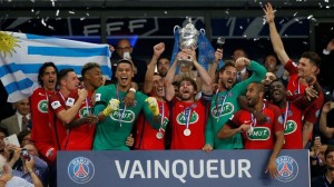 Maxwell et le PSG, victorieux de la Coupe de France 2017 face à Angers en finale