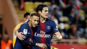 Neymar et Cavani, bourreaux des Monégasques la saison dernière sur le Rocher
