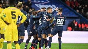 Kylian Mbappé lors du dernier succès parisien face à Nantes en Coupe de France (3-0)