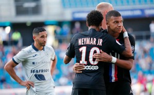 la joie de Neymar et Mbappé  lors du 9-0 face au Havre en 2020