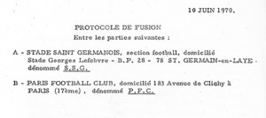 10 juin 1970 : protocole de fusion adopté